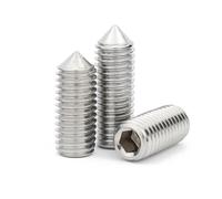 2-10pcs 316 Stainless Steel Hexagonal Cone Head Fixing Screw M3 M4 M5 M6 M8 M10 Pointed Bolt Headless Screw Length 3mm~16mm(8mm,M8-3pcs)