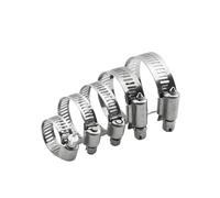 2-10pcs Adjustable Worm Gear Hose Clamp Stainless Steel 6-95mm Clip Lock for Water and Gas Pipes(16-25mm 10pcs)