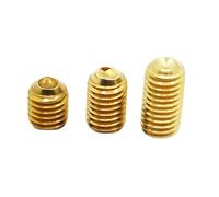 2-10pcs Brass Hex Socket Set Grub Screws - M2 M2.5 M3 M4 M5 M6 M8 M10 DIN916 Bolts for Precision Applications(10mm,M2.5 10pcs)