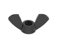 2-10pcs DIN315 M3 M4 M5 M6 M8 M10 M12 GB62 Black White Nylon 304 316 Stainless Carbon Steel Thumbnut Ingot Butterfly Ear Wing Nut(Black nylon,10pcs M4)