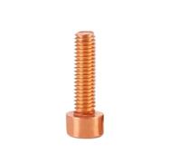 2-10pcs DIN912 Copper Head Screw M2M2.5M3 M4 M5 M6 T2 Hex Socket Cap Machine(10mm(L),M4 5pcs)