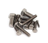 2-10pcs GR2 M6*8/10/12~150mm Pure Titanium External Hex Head Screw 933 Hex Bright Titanium Alloy Flat Head Bolt Outer Hex Bolt(M6x20 (10pcs))