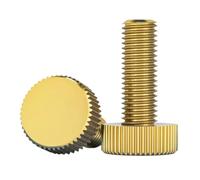 2-10PCS/LOT Knurled Brass Flat Head Hand Tighten Thumb Screws M3 M4 M5 M6*4/5/6/8/10/12/16/20/25(M4X20 5PCS)