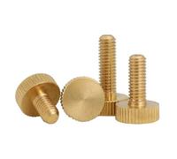 2-10PCS/LOT M3 M4 M5 M6*4/5/6/8/10/12/16/20/25 knurled Brass flat head Hand tighten Thumb Screws(M3X8 10PCS)