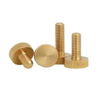 2-10PCS/LOT M3 M4 M5 M6*4/5/6/8/10/12/16/20/25 Knurled Brass Flat Head Hand Tighten Thumb Screws(M5X8 2PCS)