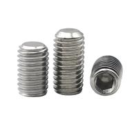 2-10pcs M1.6 M2 M3 M4 M5 M6 M8 M10 304 Stainless Steel Hex Socket Set Screw Cup Point DIN916 Headless Hexagon Socket Grub Screws(6mm,M6 (5pcs))