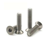 2-10pcs M2 .5 M3 M4 M5 M6 M8 M10 DIN7991 TA2 Pure Titanium Hexagon Hex Socket Flat Countersunk Head Allen Screw Bolt L=3-50mm(45mm,M8 (5pcs))