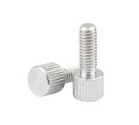 2-10pcs M2/M2.5/M3/M4/M5/M6 304 Stainless Steel Knurled Flat Head Hand-tightening Screws, M3x18mm(5pcs)