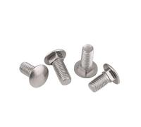 2/10pcs M4 M5 M6 M8 M10 M12 Steel GB12 DIN603 Truss Round Head Square Neck Carriage Screw Bolt For Shelf Desk L= 10-100mm(12mm,5pcs M8)