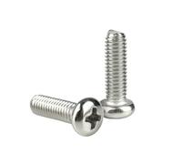 2-10pcs M4/M5/M6/M8/M10 Stainless Steel PB-type Button Head Cross Recessed Screws, M6x65mm(6pcs)