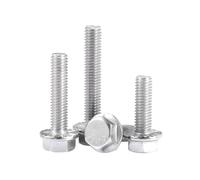 2-10pcs M5/M6/M8/M10/M12 304 Stainless Steel Flanged Hexagon Head Anti-slip Mechanical Screws, M5x16mm(10pcs)