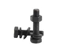 2-10pcs M6/M8/M10 12.9 Grade High-strength Carbon Steel Hexagon Head Mechanical Bolt, Nut and Washer Combination Sets, M10x20mm(5pcs)