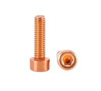 2-10PCS Red Copper Cup Head Cylindrical Hexagon Socket Bolt Screw M3-M8(5pcs M5x16)
