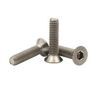2-10pcs TA2 Pure Titanium M2 M2.5 M3 M4 M5 M6 M8 Gr2 Hexagon Hex Socket Head Flat Countersunk Allen Bolt Screw DIN7991 L=3-60mm(8mm,M2.5 (10pcs))