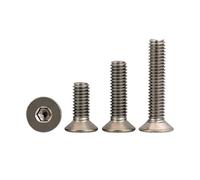 2/10Pcs TA2 Pure Titanium M2 M2.5 M3 M4 M5 M6 M8 Gr2 Hexagon Hex Socket Head Flat Countersunk Bolt Screw L=3-60mm DIN7991(40mm,2pcs M8)