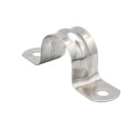 2/10pcs U Shape Pipe Clamps 5-100mm Stainless Steel Two Hole Strap Conduit Tube Clip Water Pipe Plumbing Saddle Clamps(M25 10pcs)