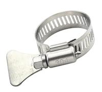 2-10pcs Worm Gear Hose Clamp 6-95mm Adjustable Key Clamp Hose Clip Stainless Steel for Water Pipe Automotive Mechanical(14-27mm 5pcs)