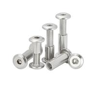 2-10Sets Hexagon Socket Screw Locking Splint Nut Combination 304 Stainless Steel(M5x45x6 (4Set))