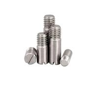 2/10x M2 M2.5 M3 M4 M5 M6 M8 M10 GB878 304 A2 Stainless Steel Outside Thread Solid Dowel Pin Slotted Head Positioning Roll Shaft(5pcs M4,8mm)