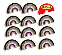 2/12/50/100Pcs Enamel Asexual Pride Rainbow Lapel Pins Bulk-Supports LGBT Progress Gay Brooch Badge for Men Women Clothes Bags Hats, 25x15mm, Metal, no gemstone