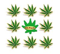 2/12/50/100Pcs Marijuana Leaf Enamel Lapel Pin 1“ - Weed Happy cannabis 420 day Brooch Badge For Men Women Clothes Bags Hats, 1.2inch, Metal, no gemstone