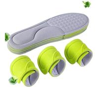2/12pcs Memory Foam Nano Insoles Unisex Soft Sweat-Absorbing Shoe Sole Insert Paddings Women Men Orthopedic Sports Cushion(Grey-8pcs,37-38)