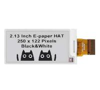 2.13-Inch E-Ink Display, Fits Raspberry Pi, Compatible with Arduino, 250 x 122 Resolution, Low Power, SPI Interface for DIY Projects, Ideal for Electronic Labels, Digital Signs, and Industrial Use