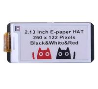 2.13 Inch E-Ink Display HAT for Raspberry Pi/Jetson Nano/Arduino/STM32 Three Color Red White Black E-Paper Screen SPI Interface 250x122 Resolution