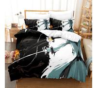 (2, 135X200 quilt cover two-piece set) New Death Digital Printing Brushed Bedding Four-piece Set Three-piece Set Bed Sheet
