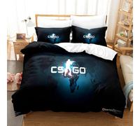 (2, 135x200 two-piece set) 3D digital printing sanded bedding four-piece set three-piece set Counter-Strike bed sheet