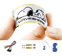 2.13inch Flexible E-Ink Display HAT for Raspberry Pi 4B/3B+/3B/2B/Zero/Zero W/WH and Jetson Nano,212X104 Pixel White Black Two Color Display Section Bendable SPI Interface Support Partial Refresh