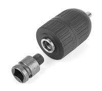 2-13mm Capacity Mount 1/2-20UNF Keyless Drill Chuck Change Conversion Adapter with 1/2 Inch Socket Square Female Adapter for Impact Wrench Conversion