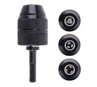 2-13mm Heavy Duty 1/2-20 UNF Quick Change Keyless Drill Chuck Tool Release Conversion Tool SDS to Three-jaw Chuck Two-Hole Two-Slot Electric Hammer to Turn Electric Drill All-Metal Universal Chuck