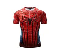 (2, 140) Marvel character Spider-Man pattern printed children's T-shirt, quick-drying, breathable, loose and casual children's clothing