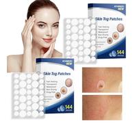 2 * 144PCS Wa-rt Removal Patches,Remover Patches Mo-le Wa-rt Removing Sticker,Skin Ta-g Patches & Mo-le Remover Patches,Natural Wa-rt Remover,Skin Ta-g Remover for Face,Wa-rt and Mo-le Remover