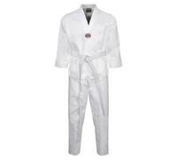 (2/150 cm) Playwell Korean Ultimate Taekwondo Uniform: White V-Neck: Children'S