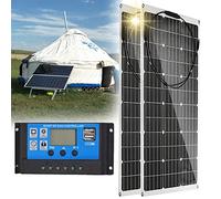 2×150 Watt - Solar Panel Kit, 300 Watt 18V Monocrystalline Solar Panel with Solar Connectors, 40A Solar Charge Controller | RV, Trailer, Camper, Marine, Off Grid, Solar Projects