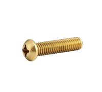 2-15pcs M2 .5 M3 M4 M5 M6 Brass Bolt Metric Threaded Cross Round Head Screws(M5(5PCS),30mm)