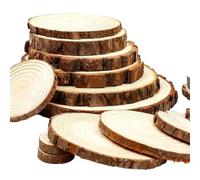 2-16cm Thickness 0.5-1.5 Cm Natural Pine Round Wood Slices with Tree Bark Log Discs DIY Crafts Christmas Party Painting(1pcs 14 15cm 1.5cm)