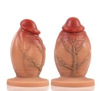 2.17” Diameter Huge Thick Dildo Realistic Silicone Dildos with 3D Veins & Suction, Silicone Dildos Wide Butt Plug Fat Penis Without Balls Large Dildo Anal Sex Toys for Male and Female Couples (S)