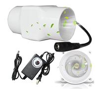 2”18W Inline Duct Exhaust Strong wind speed Fan 12V Air Circulation Vent Blower 50Mm Mini Variable Bo 32 Cfm Powerful Hydroponics Extractor (Color:Adjustable Speed,Size Only)