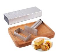 2.1cm Height Lengthened Rectangle Aluminium Pineapple Cake Mold Stainless Steel Press Stamp Fondant Cookie Biscuit Molds DIY