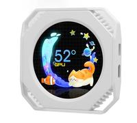 2.1in Display Screen, PC Sensor Panel, USB RGB GPU CPU Temperature Display, PC Case Secondary Screen, DIY Water Cooler Screen, Computer Accessories (White)