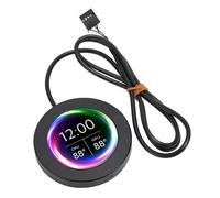 2.1inch AIO Computer Temp Monitor, CPU Cooler LCD Display Screen Upgrade Kit, PC Sensor Panel CPU Temp Monitor for Water Cooling Systems, for aida64 (Black)