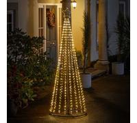 2.1m Light up Christmas Twinkle Maypole Tree with Warm/Cool White LEDs Samuel Alexander White One Size