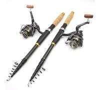 2.1M Rod Reel Combos Ultralight Carbon Telescopic Fishing Rod Spinning Pole Rod Travel Ultra Light carp rod ZYDYG (Size : 1.8M Rod and 2000Reel)