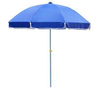 2.1M Sun Shade Canopy Market, Adjustable Beach Parasol Water lent Protective with 8 Ribs For Beach/Pool/Patio Outdoor Umbrella Tent,red+white (Blue)