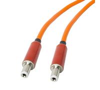 2.1mm DC Patch Lead. Dunlop, Boss, Voodoo Guitar FX Pedal Power. Silicone Cable **Red Shells** (1m, Orange)