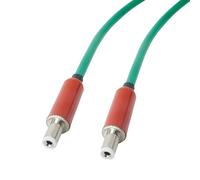 2.1mm DC Patch Lead. Dunlop, Boss, Voodoo Guitar FX Pedal Power. Silicone Cable **Red Shells** (50cm, Green)