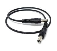 2.1mm x 5.5mm Male to Male DC Connector Lead Power Cable for CCTV Cameras, LED Signs, Solar Powered Devices, Music Instruments (0.5m, Black)